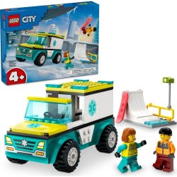 Lego City Emergency Ambulance And Snowboarder 60403 - 1