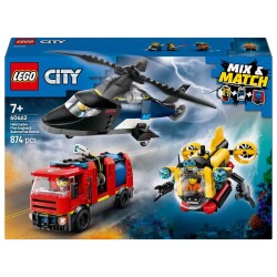 Lego City Helicopter, Fire Truck And Submarine Mix 60462 - 3