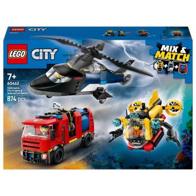 Lego City Helicopter, Fire Truck And Submarine Mix 60462 - 3