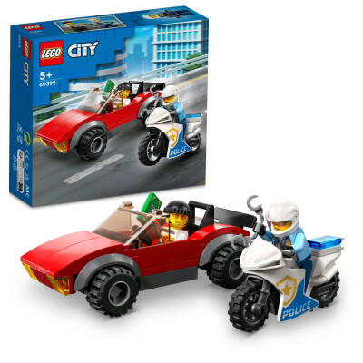 Lego City Police Motorcycle Car Chase 60392 - 1