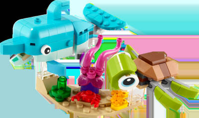 Lego Creator Dolphin And Turtle Lmc31128 - 2