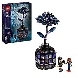 Lego Wednesday Siyah Yıldız Çiçeği Cadılar Bayramı Hediyesi, Dekoratif Çiçek Modeli 76784 - 1