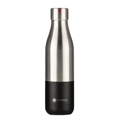 Les Artistes Paris Insulated Steel Thermos Bottle 500 Ml Split Black+Lap-A4244 - 1