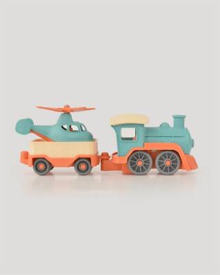 Let's Be Child Train Set, Freight Train - With Helicopter Lc-31030 - 2