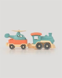 Let's Be Child Train Set, Freight Train - With Helicopter Lc-31030 - 1