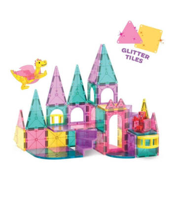 Magna-Tiles Magna-Tiles Castle Dlx + Micromags - Princess Castle 48 Pieces 242048Ca - 2