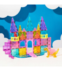 Magna-Tiles Magna-Tiles Castle Dlx + Micromags - Princess Castle 48 Pieces 242048Ca - 3
