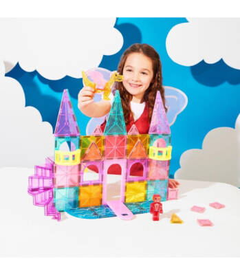 Magna-Tiles Magna-Tiles Castle Dlx + Micromags - Princess Castle 48 Pieces 242048Ca - 5