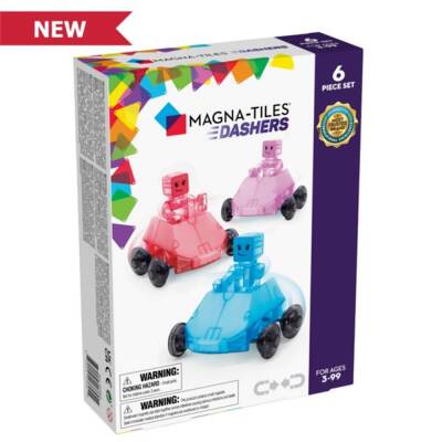 Magnatiles Dashers 6-Piece Set (Fast Drivers 6 Pieces 23806) - 1