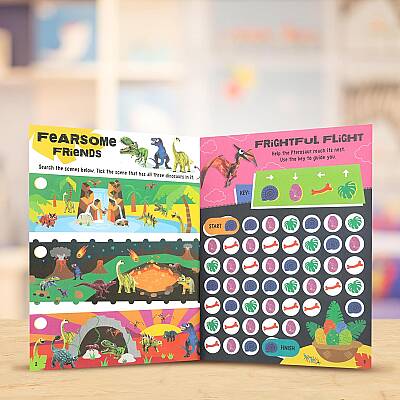 Make Believe Ideas Googly-Eye Puffy Stickers Dinosaurs Activity Book - 4