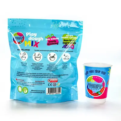 Mammacomica Dough Do-It-Yourself Play Natural Play Dough Powder Mix - Blue - 2