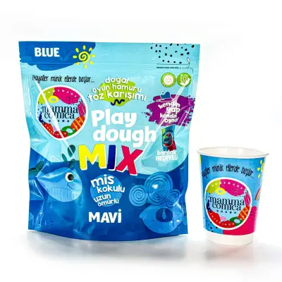 Mammacomica Dough Do-It-Yourself Play Natural Play Dough Powder Mix - Blue - 1