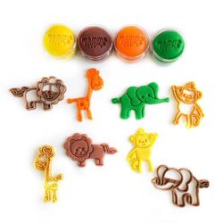 Mammacomica Dough Forest Animals Play Dough Set With Wooden Rolling Pin Gift - Mammacomica Dough