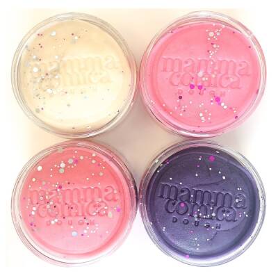 Mammacomica Dough Set Of 4 Glitter Play Dough - 1