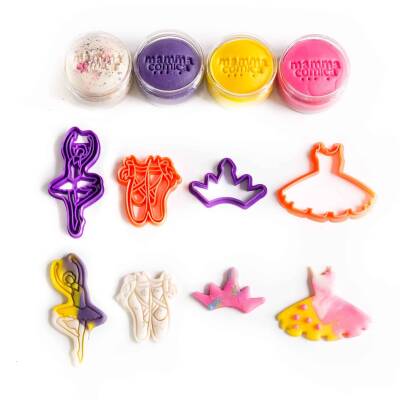 Mammacomica Dough Wooden Rolling Pin Ballerina Set - 1