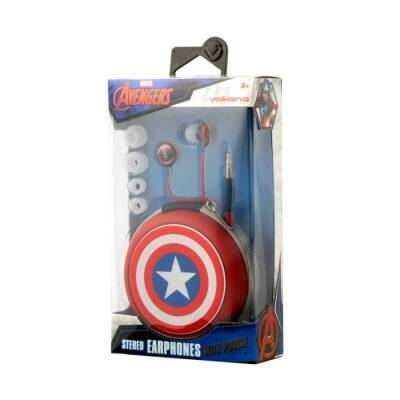Marvel Avengers Captain America In-Ear Headphones with Case Licensed MV-1008-CA - 3