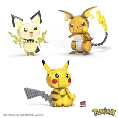 Mega Pokemon Build And Play Figures, Pikachu Transformation 3-Pack Gyh06 - 2
