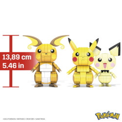 Mega Pokemon Build And Play Figures, Pikachu Transformation 3-Pack Gyh06 - 5