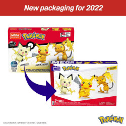 Mega Pokemon Build And Play Figures, Pikachu Transformation 3-Pack Gyh06 - 7