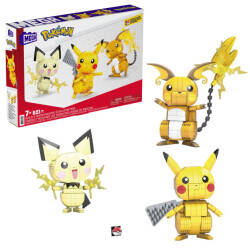 Mega Pokemon Build And Play Figures, Pikachu Transformation 3-Pack Gyh06 - 8