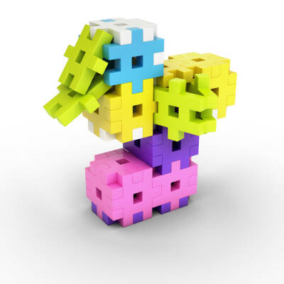 Meli Basic Pink Travel Box 250 Parça Blok Seti 50021 - 4