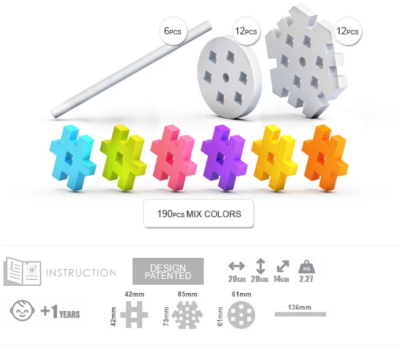 Meli Maxi Constructor 220-Piece Block Set 50422 - 9