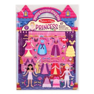 Melissa & Doug Embossed Peel-Off Sticker Set - Princess Md009100 - 1