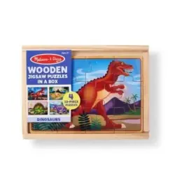 Melissa & Doug Wooden 12X4 Jigsaw Puzzle Set - Dinosaurs Md003791 - 1