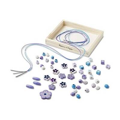 Melissa&Doug Wooden Bead Stringing Set - Sparkling Flowers Md009494 - 2