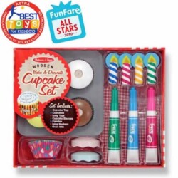 Melissa & Doug Wooden Cupcake Set Md004019 - 1