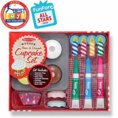 Melissa & Doug Wooden Cupcake Set Md004019 - 1