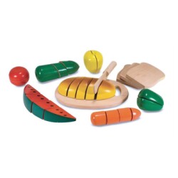 Melissa&Doug Wooden Cut And Play Food Items Md000487 - 2