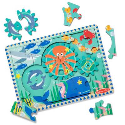 Melissa & Doug Wooden Gear Jigsaw Puzzle - Submarine - 18 Pieces Md031003 - 2