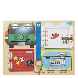 Melissa&Doug Wooden Lock And Locksmith Board Md009540 - 1