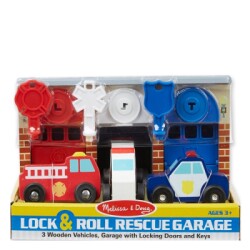 Melissa&Doug Wooden Lockable Recovery Vehicle Garage Md004607 - 1