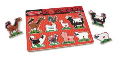 Melissa & Doug Wooden Sound Puzzle - Farm Animals Md000726 - 2