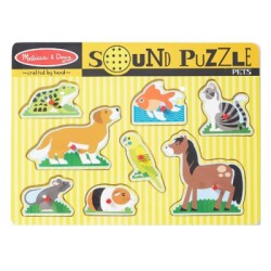 Melissa & Doug Wooden Sound Puzzle - Pets Md000730 - 1