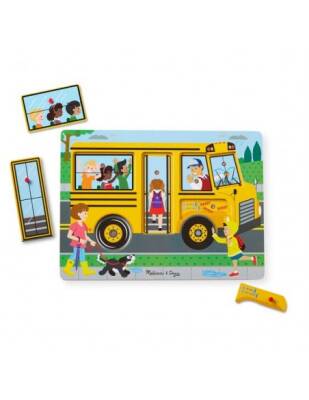 Melissa & Doug Wooden Sound Puzzle - The Wheels On The Bus Md000739 - 2