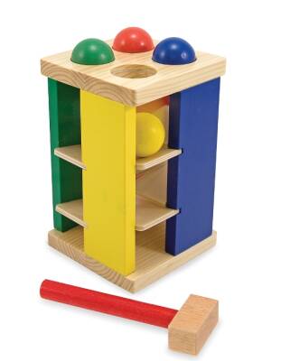 Melissa & Doug Wooden Tower - Peg & Roll Md003559 - 2