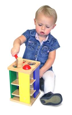 Melissa & Doug Wooden Tower - Peg & Roll Md003559 - 3