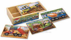 Melissa&Dougahsap 12X4 Jigsaw Puzzle Set - Construction Vehicles Md003792 - 1