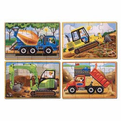 Melissa&Dougahsap 12X4 Jigsaw Puzzle Set - Construction Vehicles Md003792 - 2