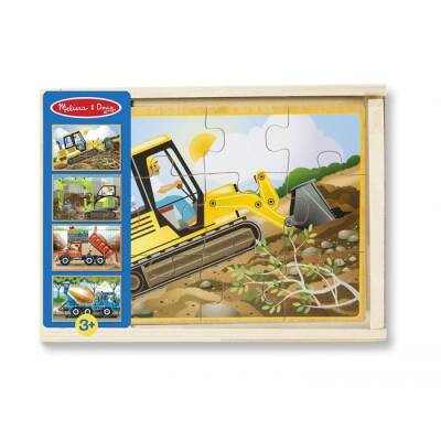 Melissa&Dougahsap 12X4 Jigsaw Puzzle Set - Construction Vehicles Md003792 - 3