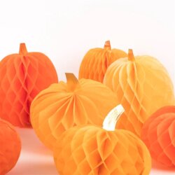 Meri Meri - Honeycomb Pumpkins - Pack Of 10 - 2