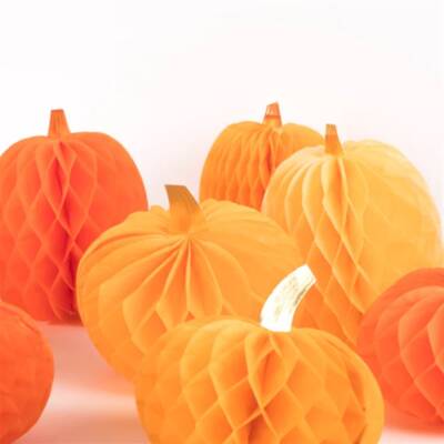 Meri Meri - Honeycomb Pumpkins - Pack Of 10 - 2