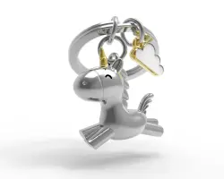 Metalmorphose 3D Flying Unicorn Keychain Mtm119-01 - 2