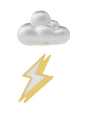 Metalmorphose Cloud & Lightning Brooch Mtmp105 - 5