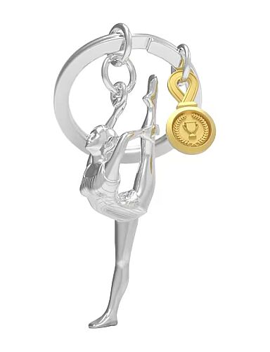 Metalmorphose Jimnastikçi Anahtarlık MTM321-01 - Gümüş/Gold - 1