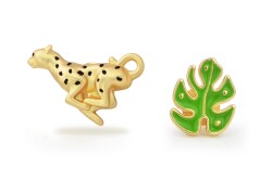 Metalmorphose Leopard & Tropical Leaf Brooch Mtmp106 - 3