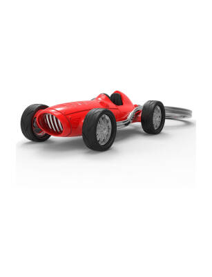 Metalmorphose Red Vintage Race Car Keychain - 2